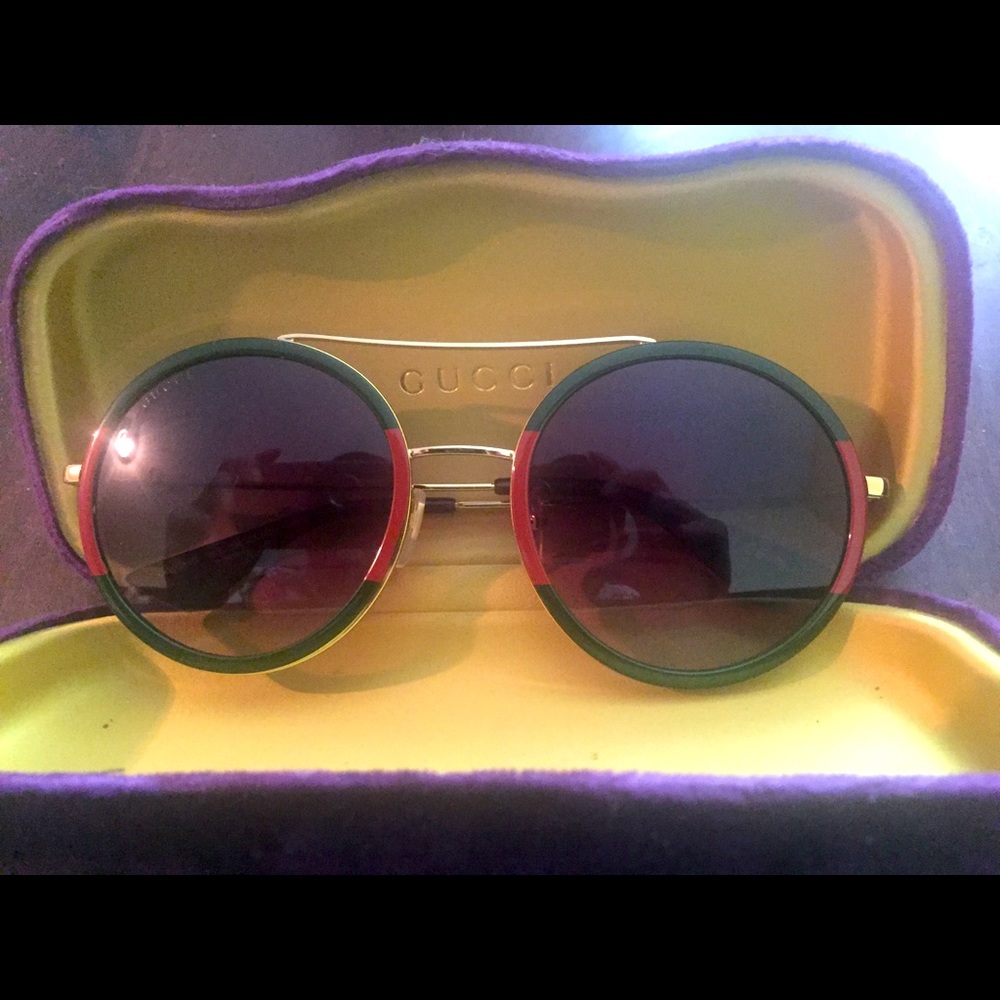 Gucci round frame sunglasses